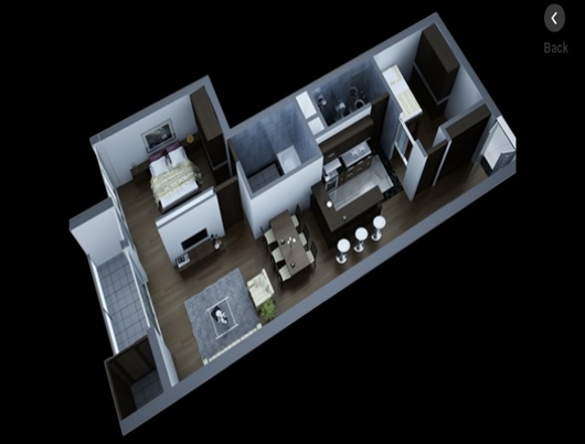 Layout of 2 bedroom apartments in Lancaster Hanoi
