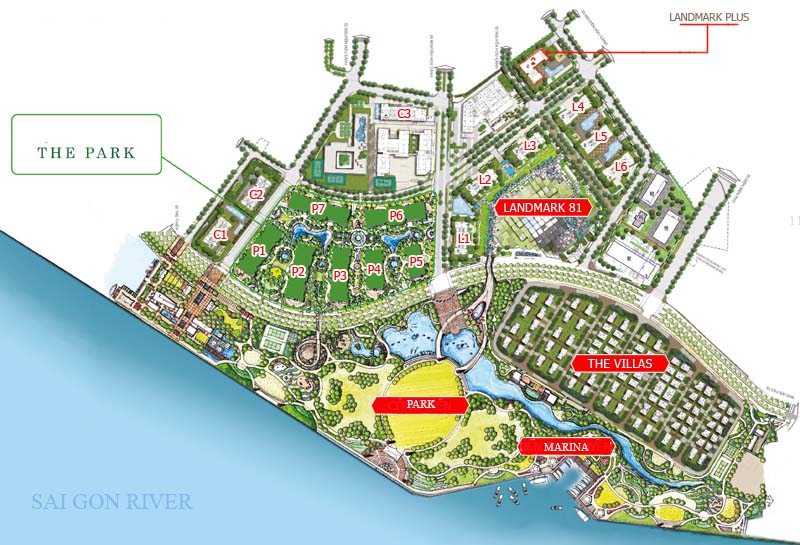 Master plan of Vinhomes Central Park